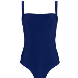 Minnow Women's Navy Low Back One-Piece Swimsuit, size L, NWT